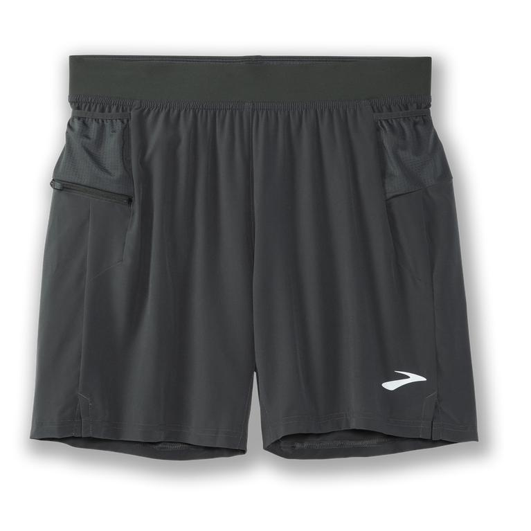 Brooks SHERPA 7 2-IN-1 Running Shorts Mens Online - Dark Oyster/grey (RWA375894)